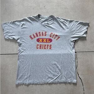 90s Vintage Kansas City Chiefs Champion Grey T Shirt Size XL